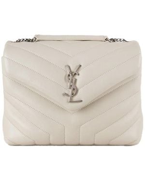 Saint Laurent Loulou Leather Bag - Natural