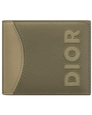 Dior Logo Leather Wallet - Green