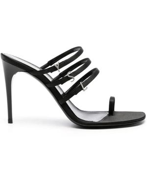 Saint Laurent Jerry 95 Satin Sandal - Black