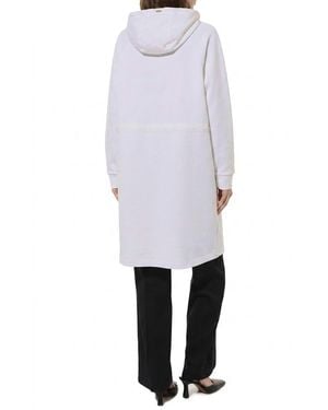 Herno Long Hooded Zip Coat - White