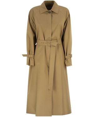 Max Mara Epoche Drip Proof Gabardine Trench Coat - Natural