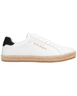Palm Angels Leather Logo Trainers - White