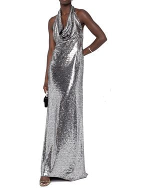 Blanca Vita Pailla verschönerte lange Kleidung - Grau