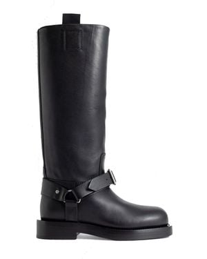 Burberry Saddle High Boots - Black