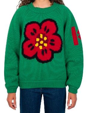 KENZO Baumwollpullover - Grün