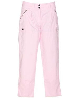 Tom Ford Tailored Fit Cropped Cotton Cargo Trousers - Pink