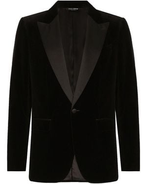Dolce & Gabbana Tuxedo Velvet Jacket - Black