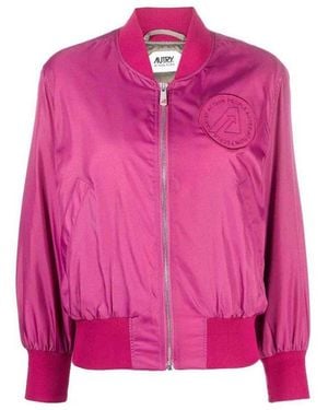 Autry Logo Bomber Jacket - Pink