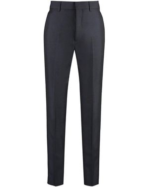Prada Wool Blend Tailored Trousers For - Blue