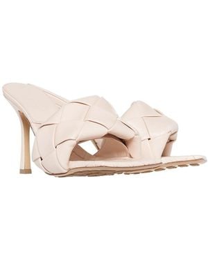 Bottega Veneta Lido Leather Mules - Pink