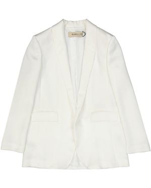 Blanca Vita Satin Effect Jacket - White