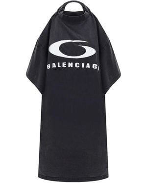Balenciaga Dress With Crumple Effect - Black