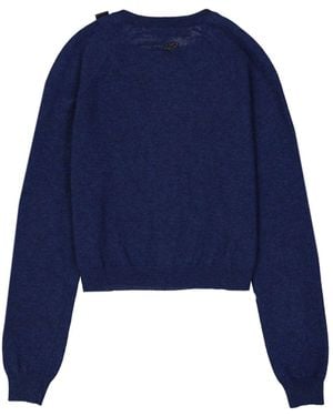 Blumarine Strickjacke Aus Wolle - Blau