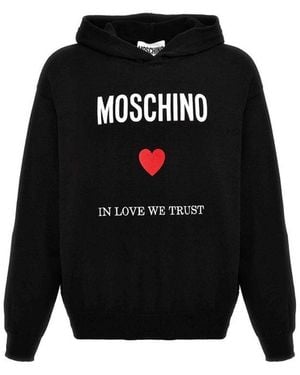 Moschino Love We Trust Hooded Sweatshirt - Black