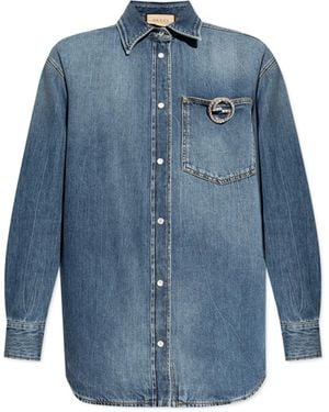 Gucci Cotton Denim Shirt - Blue