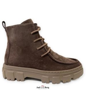 Paul Green Damesschoenen Veterboots - Bruin