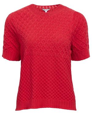 Object Objnoa S/S Re Knit Pullover Noos - Rood