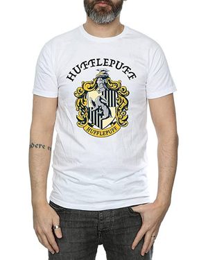 Harry Potter Hufflepuff Katoenen T-Shirt - Wit