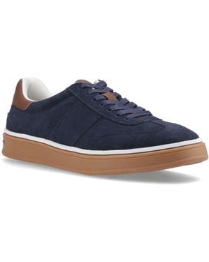 Hush Puppies Carlos Suede Leather Trainers - Blue