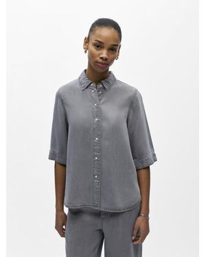 Object Objframe 2/4 Re Denim Top Noos - Grijs