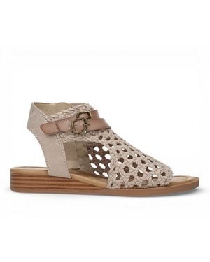Blowfish Golden Weave Micro Wedge Sandals - Brown