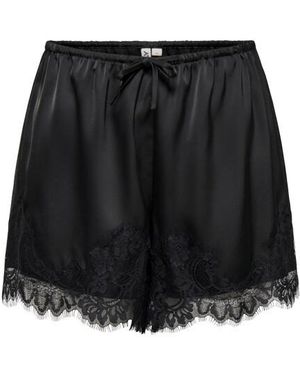 ONLY Onlmenus Lace Satin Shorts Wvn Ex 15385146 Lace - Zwart