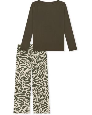 Schiesser Vrouwen Pyjama Selected Premium - Groen