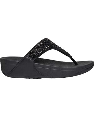Fitflop Lulu Summerfoil-Sandalen Met Sleehak Voor - Zwart