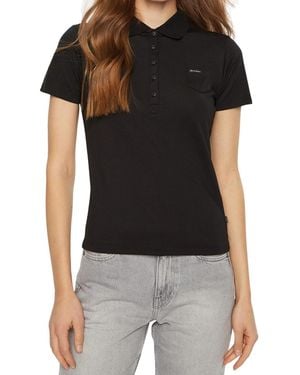 Guess Poloshirt Met Pasvorm (Jet) - Zwart