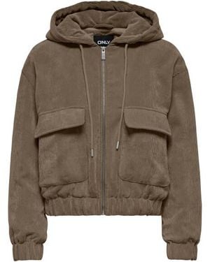 ONLY Suva Corduroy Gewatteerd Kort Jack - Groen