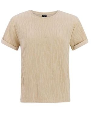 Protest Duo T-Shirt Sport T-Shirt Korte Mouw - Naturel