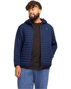 Jack & Jones Jack And Jones Herenjas Met Gewatteerde, Geribde Manchetten En Puffer-Ontwerp Blazer) - Blauw