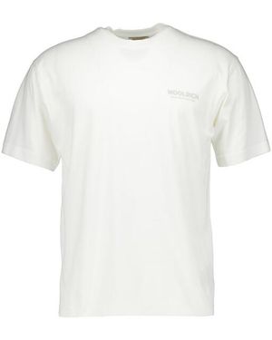 Woolrich Cotton Graphic T-Shirts Cfwote2010Mrut5334 - Wit