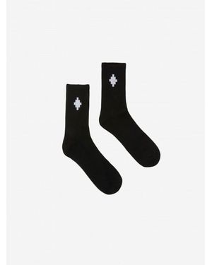 Marcelo Burlon Cross Sideway Short Socks - Wit