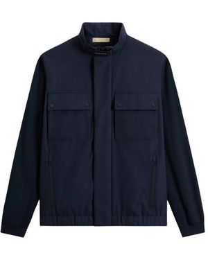 Woolrich Two Layers Hybrid Jackets Cfwoou2144Mrut4018 - Blauw