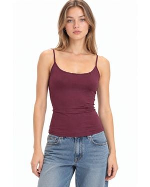 Busem Getailleerde Gebreide Tanktop Met U-Hals - Paars