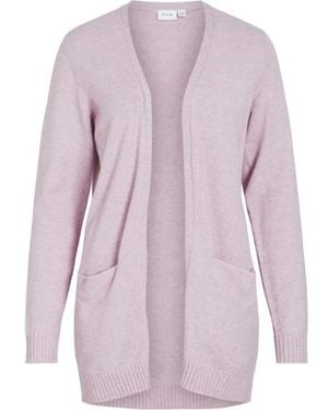 Vila Viril Open Ls Knit Cardigan Noos Lila - Paars