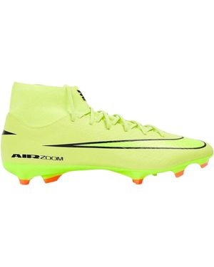 Nike Zoom Mercurial Superfly 10 Academy Voetbalschoenen Voor Volwassenen, Voor Harde Ondergrond (Volt/Kransrood) - Geel