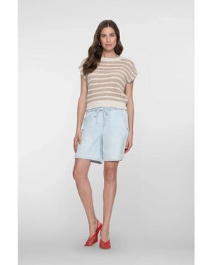 Geisha Shorts Elastic Waist - Wit