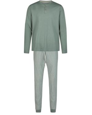Phil & Co. Berlin Winter Pyjama Set Lang Gestreept - Groen