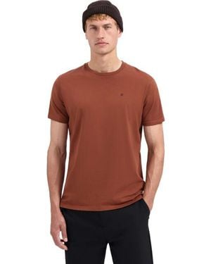 No Excess T-Shirt Crewneck Solid Basic Terra - Rood