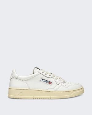 Autry Aulm-Ll15-Medalist Low Leat/Leat Wht/Wht - Wit
