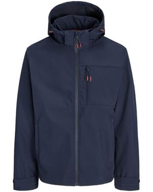Jack & Jones Jjthatcher Softshell Hood - Blauw