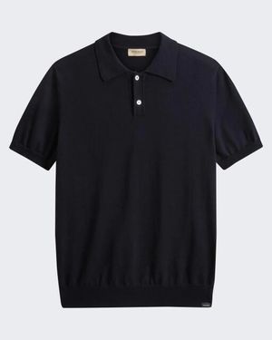 Woolrich Knitted Polo - Zwart