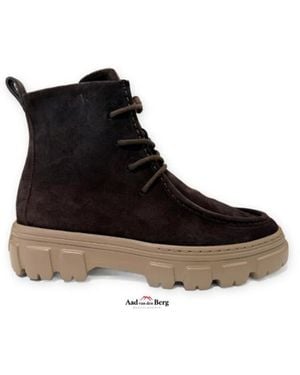 Paul Green Damesschoenen Veterboots - Zwart