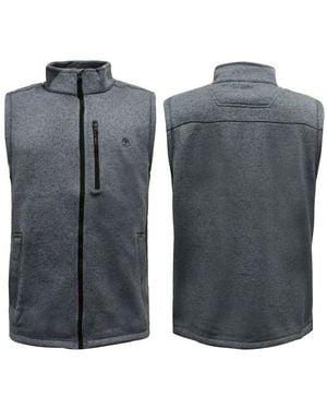 Timberland Zip Up Sleeveless Bodywarmer Gilet 7600J 912 Cotton - Grey