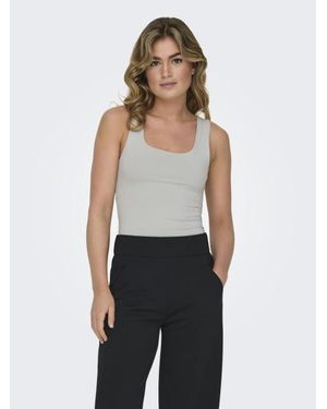 ONLY Onlea S/2-Ways Fit Top Jrs Noos - Grijs