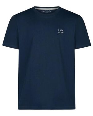 Phil & Co. Berlin Pyjamashirt Korte Mouw Donker - Blauw