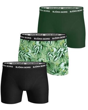 Björn Borg Boxershort Le Garden 3-Pack Multicolour/Zwart Maat - Groen