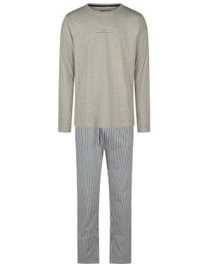 Phil & Co. Berlin Pyjama Set Lang Grijs Gestreept